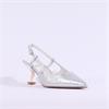 Una Healy Its Funky Pointed Slingback - Silver